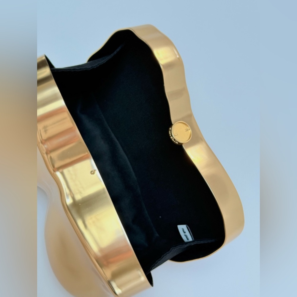 Cult Gaia Reina Clutch in Brushed Brass — $898 NWT - Picture 12 of 15